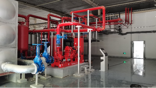 三業智能柴油機消防水泵在天津消防研究所測試應用