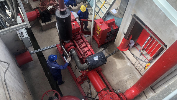 三業科技柴油機消防泵組在煤化工行業完成調試